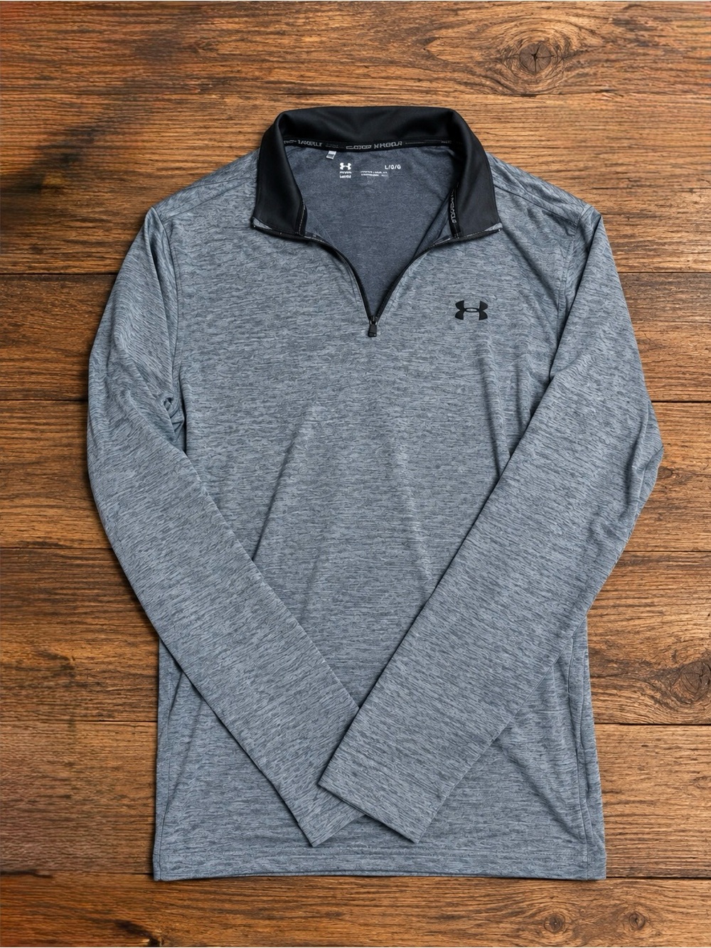Under Armour Men's Heather Gray 1/4-Zip Performance golf long sleeve